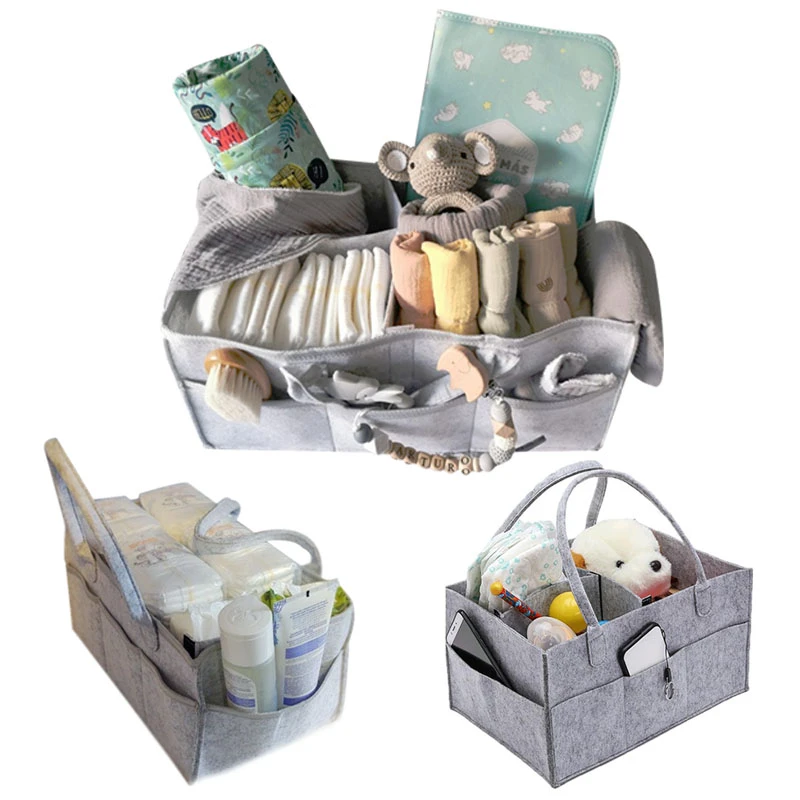 Baby Diaper Caddy Organizer Portable Holder Bag For Changing Table And