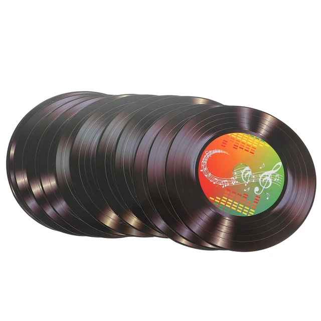 Uxcell Blank Vinyl Records Decor 12inch CD Fake Vinyl Records for