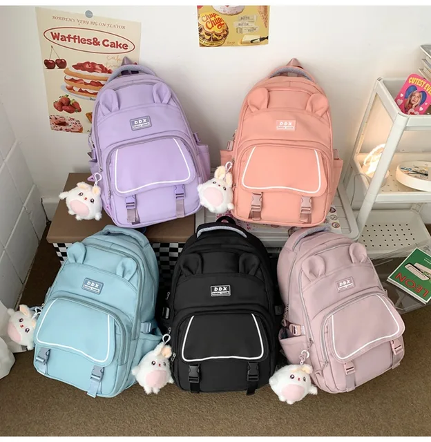 Ready Stock School Bag Korean-Style Japanese Middle School Student  Schoolbag Female High SchoolinsShoulder Bag Bag Student Backpack