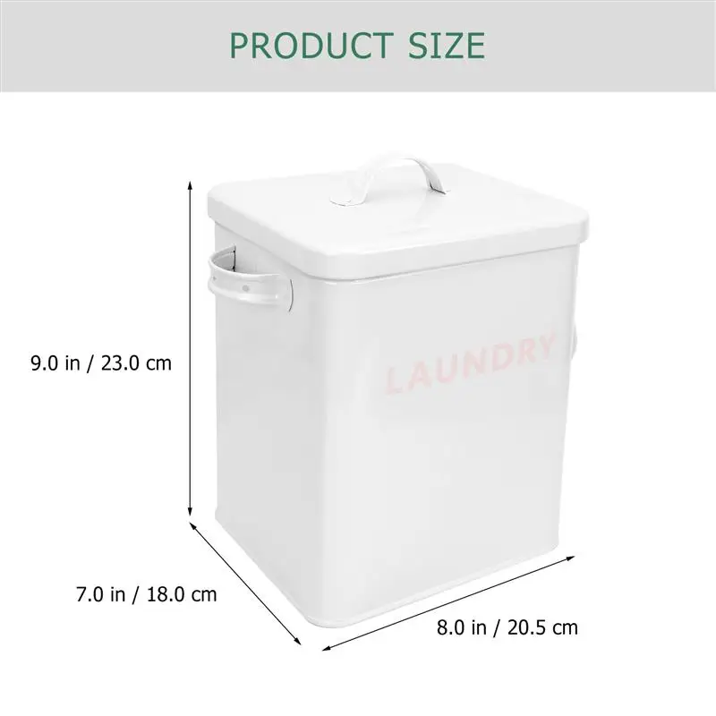 Laundry Detergent Container for Powder, Beads, and Pods, White