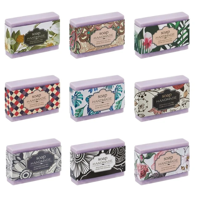 9 Styles Flower Wrap Tape 90pcs Handmade Soap Wrapper Vintage Floral Soap  Labels for Homemade Soaps Packaging Soap Business