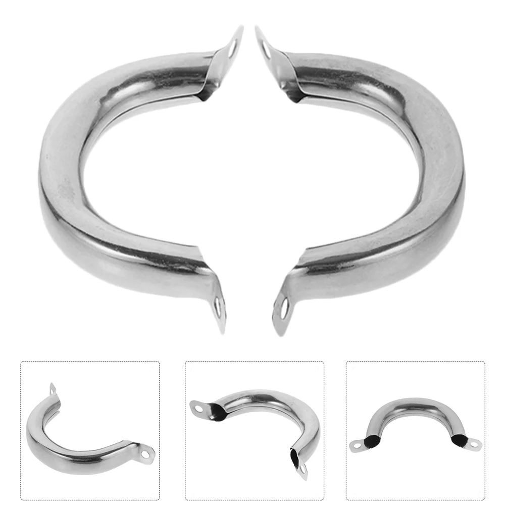 Pot Ear Accessories Replacement Handle Wok Removable Steaming Part Ears Stainless Steel Pipe for Kitchen 6 Pcs