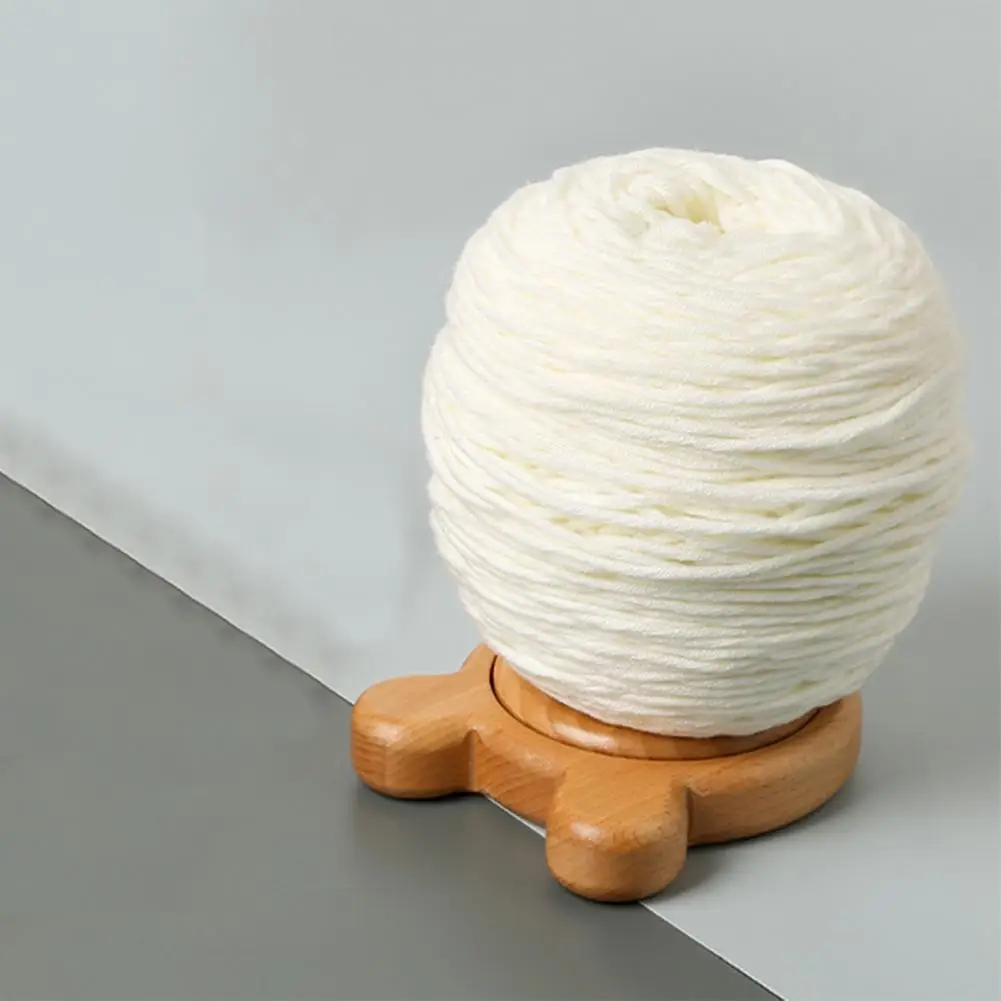 Rotatable Yarn Holder Wooden Yarn Spool Wooden Ball Winder Stand Durable Wool Spool Holder Knitting Organizer for Rotatable