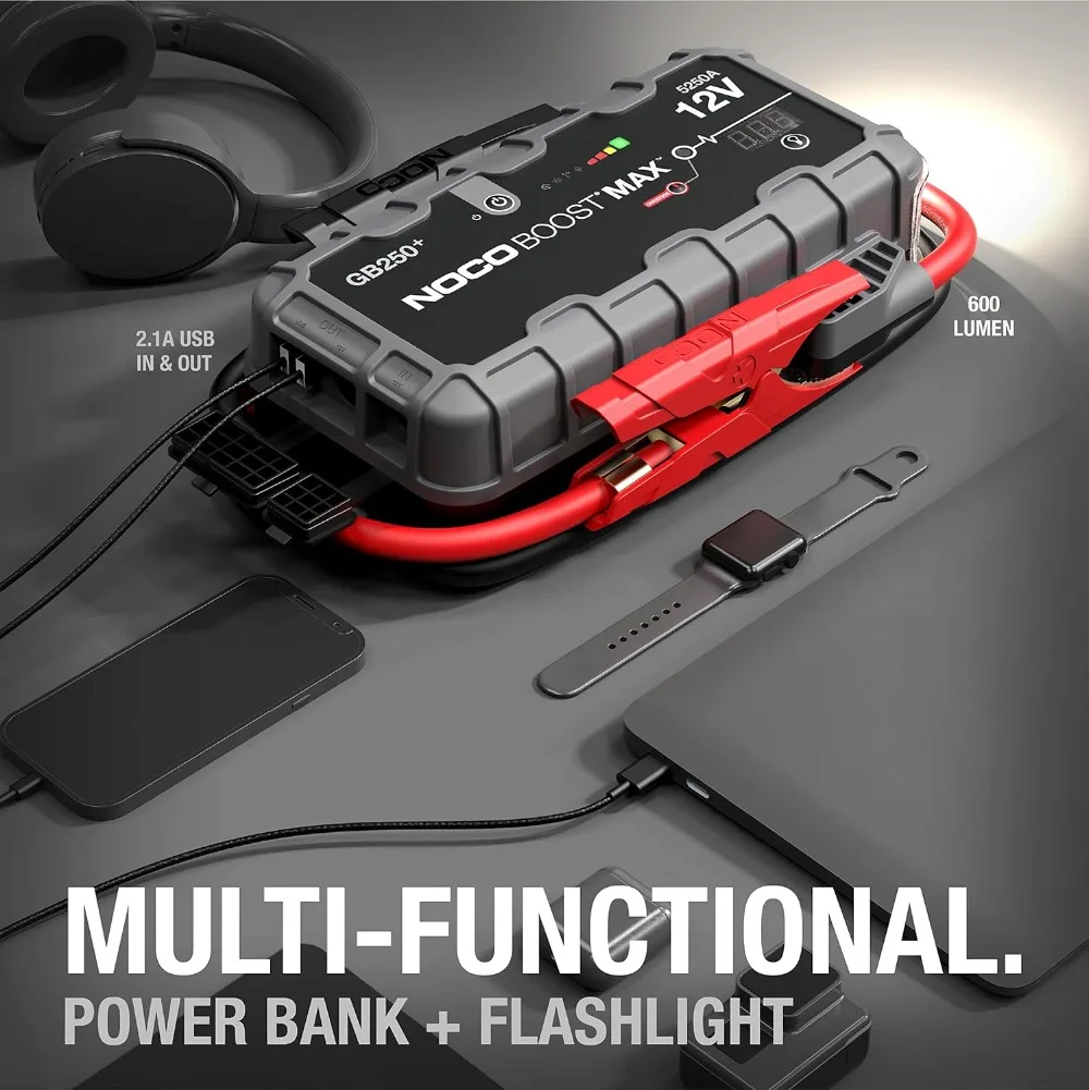 Boost Max GB250 5250 Amp 12-Volt UltraSafe Portable Lithium Jump Starter Box, Battery Booster Pack, and Commercial Jumper