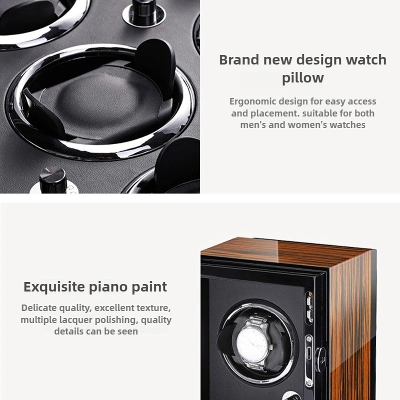 Large Capacity Automatic Watch Winder Cabinet with Piano Lacquer Finish, Rectangular Wo... - SKU LAWW1123 - UGI Packaging