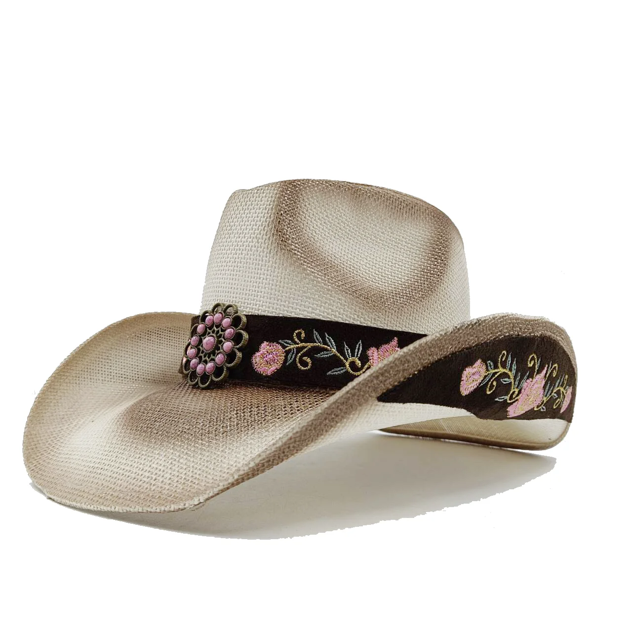 Cappello Da Cowboy In Paglia Unisex - Panama Estivo Per Uomo E Donna - Foto 12