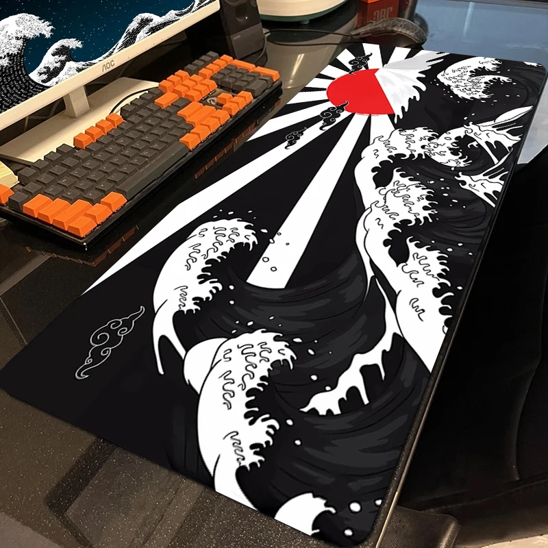 

Japanese Great Wave Mouse Pad Gaming Accessories Mousepad Big Abstract Desk Mat Large Rubber Pc Gamer Keyboard Pads XXL Carpet