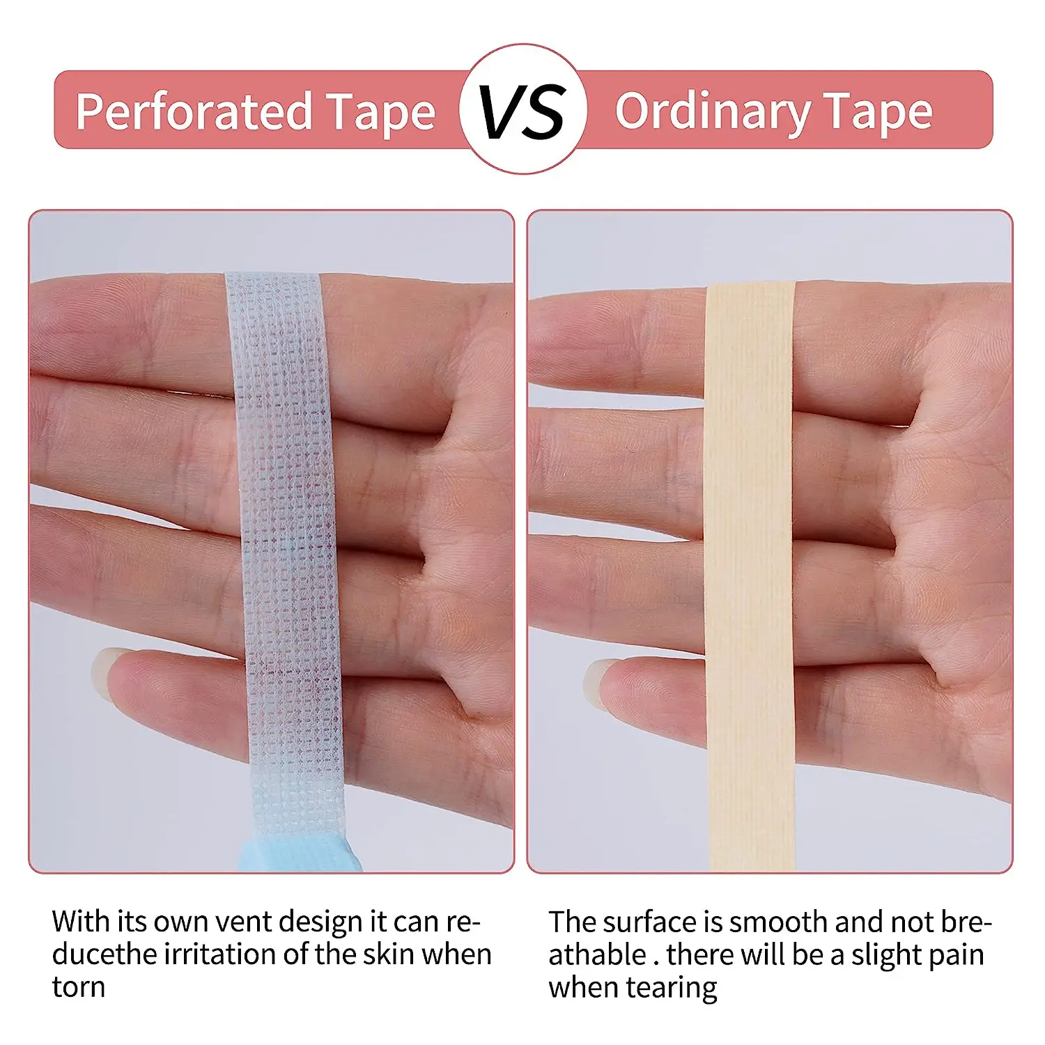 3 Rolls Waterproof Plaster 3M Pink Skin Sensitive Extension Adhesive Medical Eyelash Lash Tape silicon gel