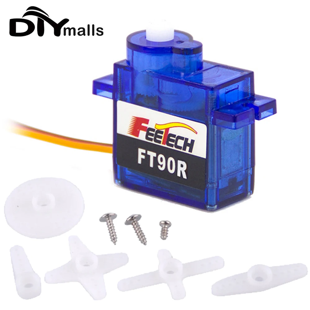 Feetech FT90R Servo 360 Degree Continuous Rotation Digital Servo Micro Servo for Arduino Smart Car Robot RC Drone Airplane ​dspower 2g 3 7g 4 3g 5g 6g 8g micro digital servo mini servo for f949s k110s indoor flight airplane rc car helicopter rc boat