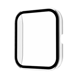 Enhanced Smart Watch Protective Case with Tempered Glass Screen Protector - Full Coverage Bumper Shell (Clear)