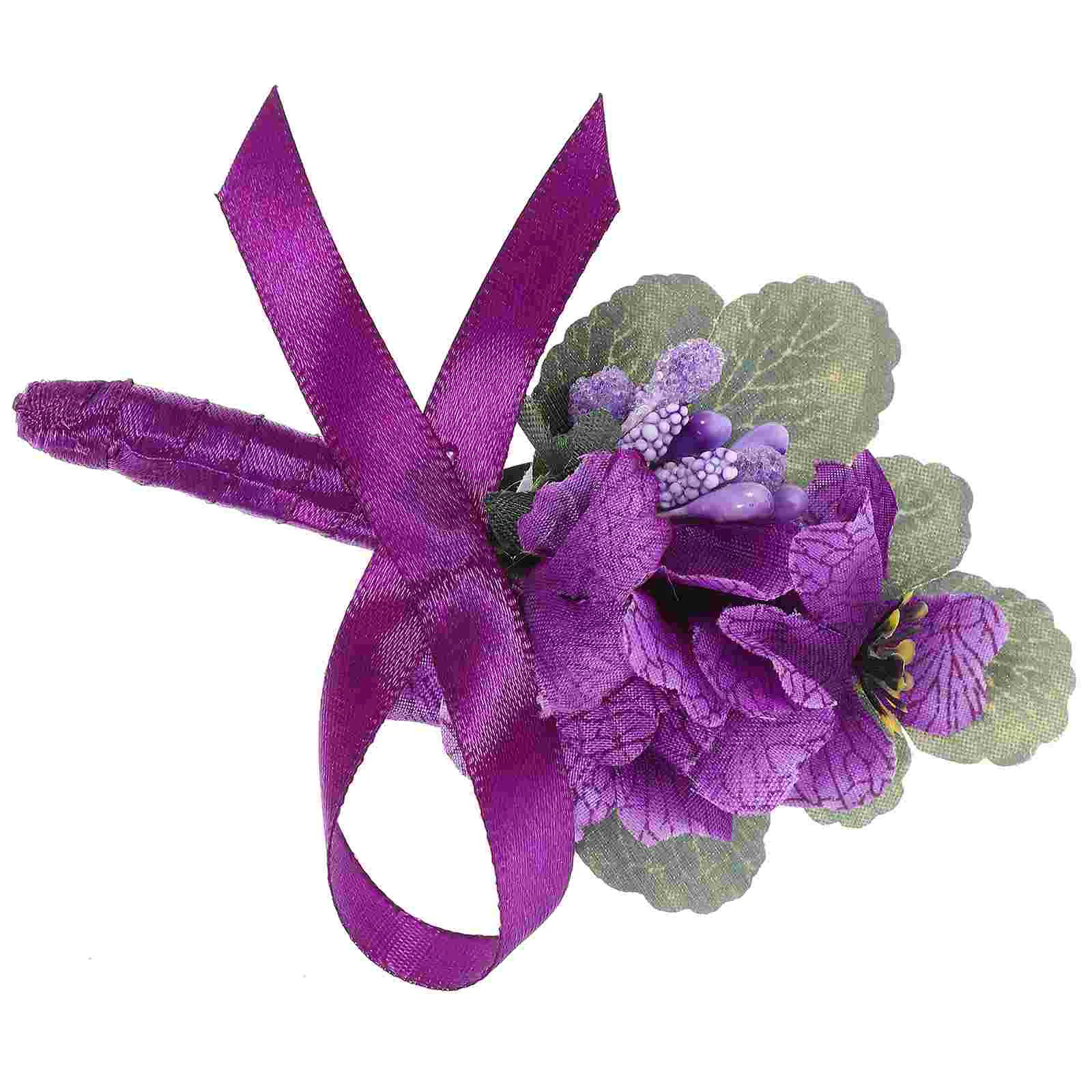 Men's Corsage Flower Lapel Pin Violets Groom Boutonniere for Wedding Gift Brooch Suit Man new fashion retro color metal wolf brooch pin badge lapel pin shirt suit collar jewelry gift for men summer wear nice gift