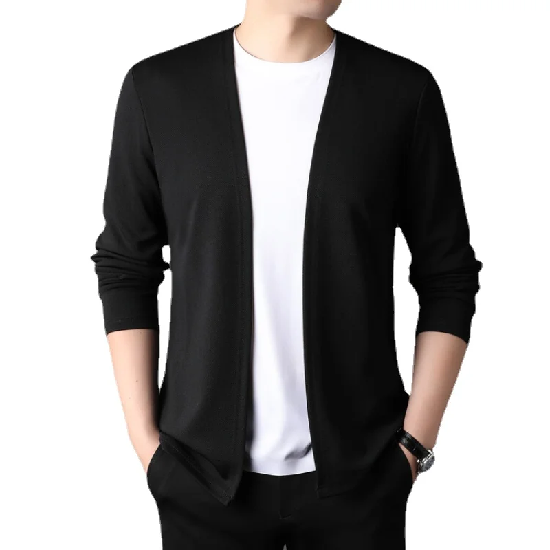 

Men's Knitted Cardigan V-neck Solid Casual Cardigan Autumn and Winter Men's Clothing