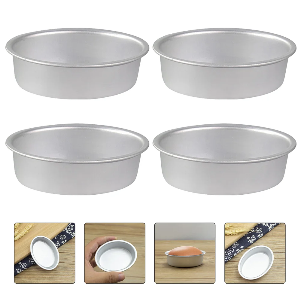 

6 Pcs Mold Pasties Non Stick Molds Cake Baking Anodized Oval Pans Muffin Shape Aluminum Alloy for Cheese