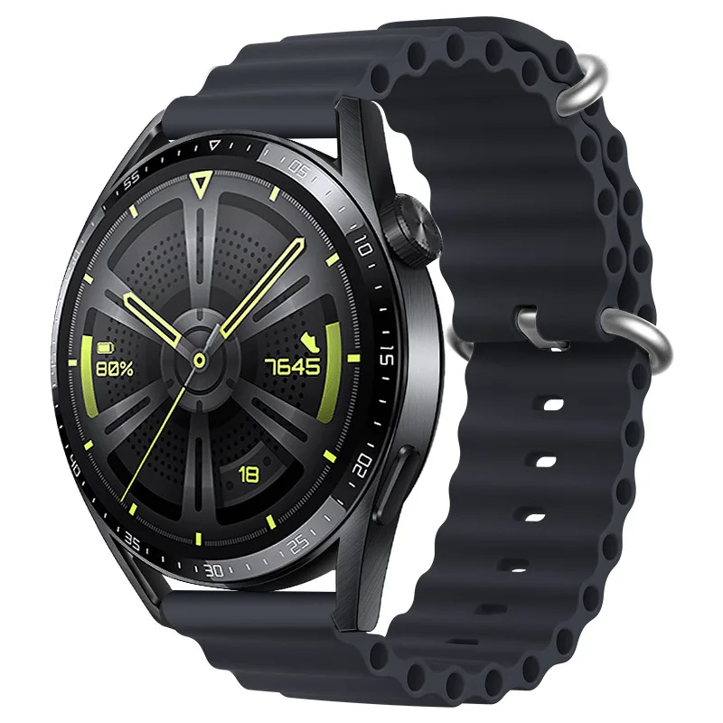Ocean Sport Silicone Strap Band, 20mm/22mm,