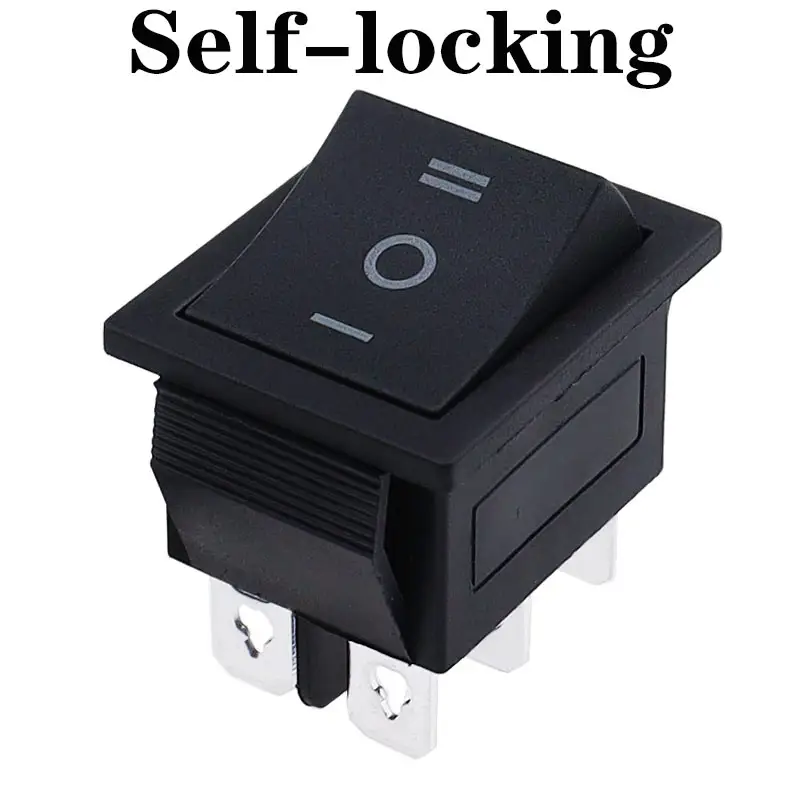 1PCS KCD4 25X31mm Black Rocker Switch 6 Pin 3 Position ON-OFF-ON Double Reset/Latch Switch 16A 250V 20A 25A 125VAC - Image 12