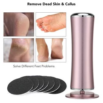 Electric Foot Callus Remover Foot Care File Leg Heels Remove Dead Skin Pedicure Tool Set Electronic Foot Grinder 60pcs Sandpaper 5