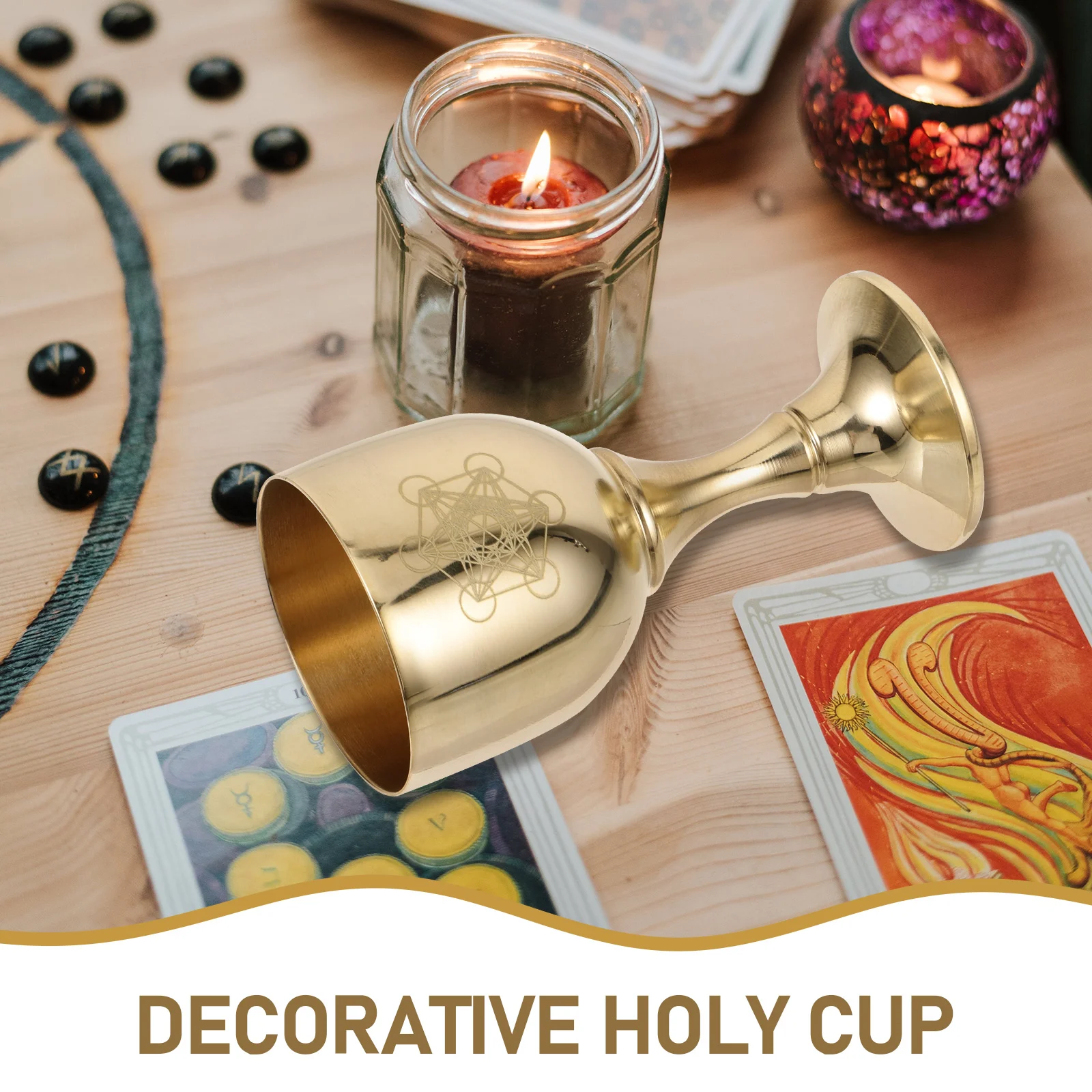 Vintage Brass Mug Pentagram Ritual Chalice Red Wine Glass Pure Copper Chalice Cup Cocktail Glass Wine Goblet Brass Beverage
