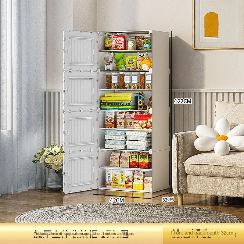 Modern High-Capacity Multilayer Dustproof Storage Rack Plastics Show Cabinet Household Children Toys Floor Mounted Drawer Shelve