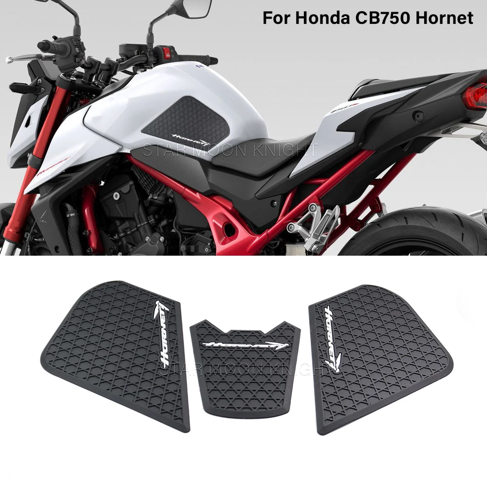 Rubber Side Fuel Stickers For HONDA CB750 Hornet CB 750 2023- Motorcycle Non-slip Tank Pad Decal Knee Grip Traction Pads