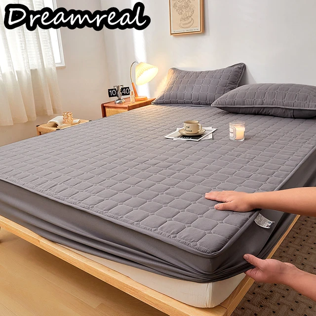 Waterproof Mattress Pad Protector Thickened Cotton Double Elastic Fitted  Sheet Bed Covers Anti-slip Pad for Bed 160x200 180x200 - AliExpress