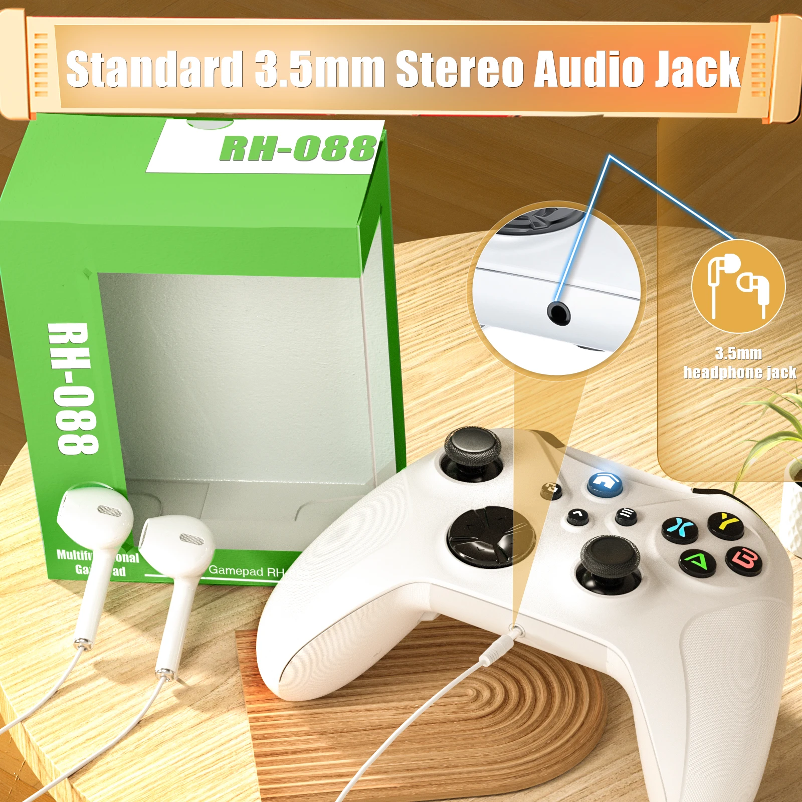 Wireless Gamepad Controler For Xbox One WIFI Game Controle For PC Bluetooth 6-AXIS Joystick Game Game Pad With 3.5mm Audio Jack