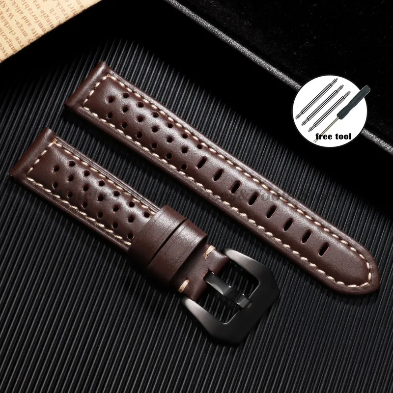 Luxurious Handmade Cowhide Leather Watch Band - Breathable Men's Strap Accessories