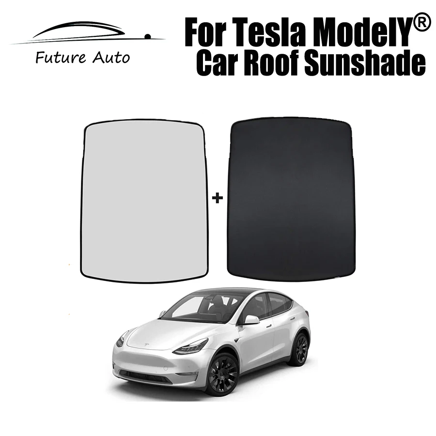 

Car Glass Roof Sunshade For Tesla Model Y Panoramic Rear Sunroof Windshield Skylight Blind Shade UV Protection Interior Cover