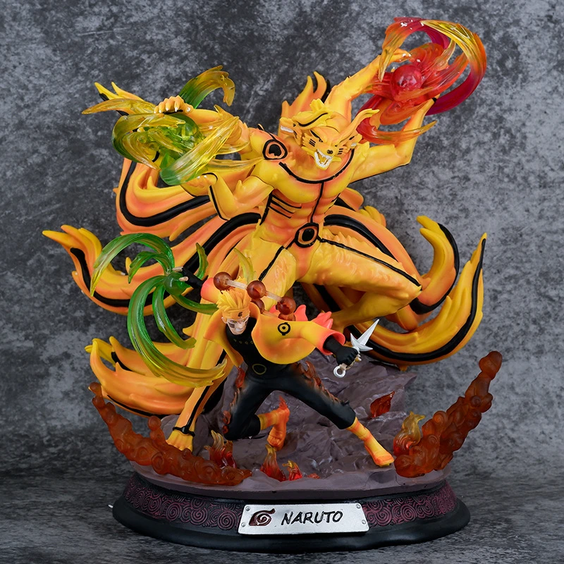35cm Naruto Anime Gk Kyuubi Kitsune Uzumaki Naruto Pvc Action Figure