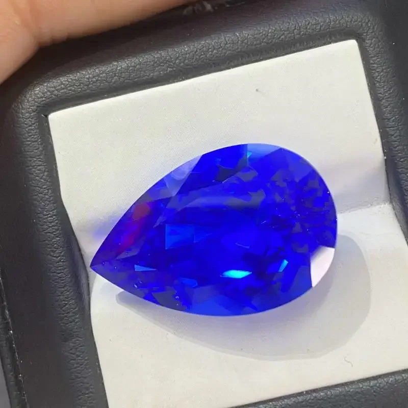 

Pirmiana Hand Made Lab Grown Cobalt Spinel High Quality Pear Cut Gemstones For DIY Jewelry Rings Design