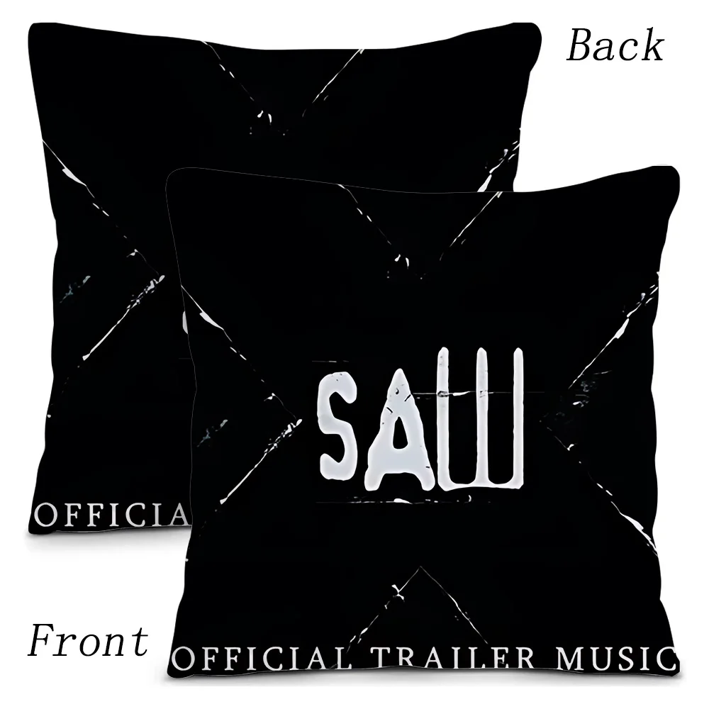 2023 Horror Thriller Movie Saw X Pillow Covers Cartoon Sofa Decorative Home Double-sided Printing Short Plush Cushion Cover 4