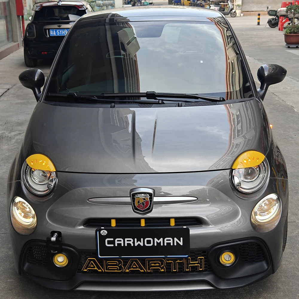 FIAT500 595 695アングリー アイブロー マットブラックABSプラ S5cfe185ea5fd44ecb582de4338f91