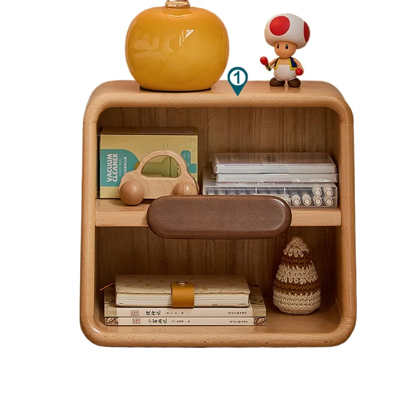 Children's bedside table Simple modern beech solid wood storage cabinet new bookcase LH127X1
