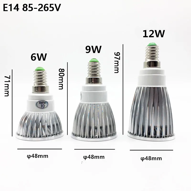 LED COB E27 E14 디밍 가능 스포트라이트 램프 전구, 웜, 쿨, 퓨어 화이트 LED 조명, 6W, 9W, 12W, 110V, 220V, 1 개, 신제품