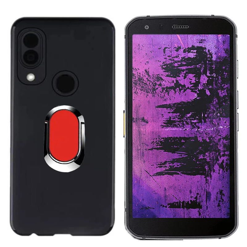 Shockproof Ring Holder Case For Cat S62 Pro Soft Silicone TPU Protective Holder Cover For Cat S52 S42 Couqe 2