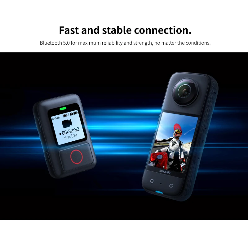 Télécommande GPS Insta360 Bluetooth 5.0 Étanche 5m
