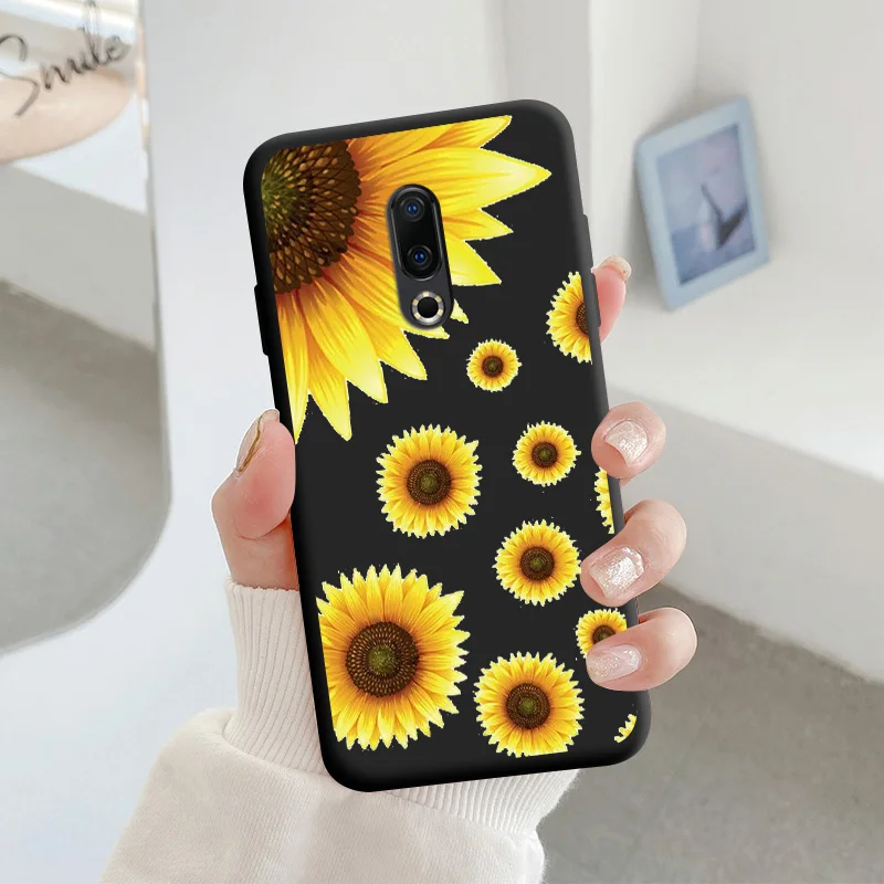 For Meizu 16 Protective Shell Silicone Soft Shell Phone Case Candy Color Case Fashion Silicone Color Chrysanthemum meizu phone case with stones Cases For Meizu