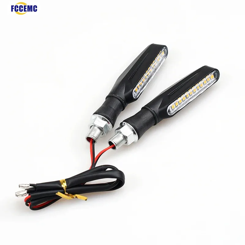 오토바이 방향 지시등용 LED, 12V, CNC 올 메탈 인디케이터 점멸기, 경고 DRL 주간 주행 브레이크 테일 램프 