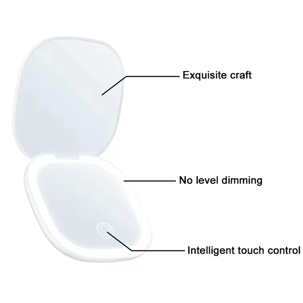 LED Travel Makeup Mirror 3.5inch Lighted Compact Mirror with 1X/5X Magnifying 2 Sided 1 Colors Portable for Handbag Purse Gift makeup mirror magnifying mirror hand holding mirror