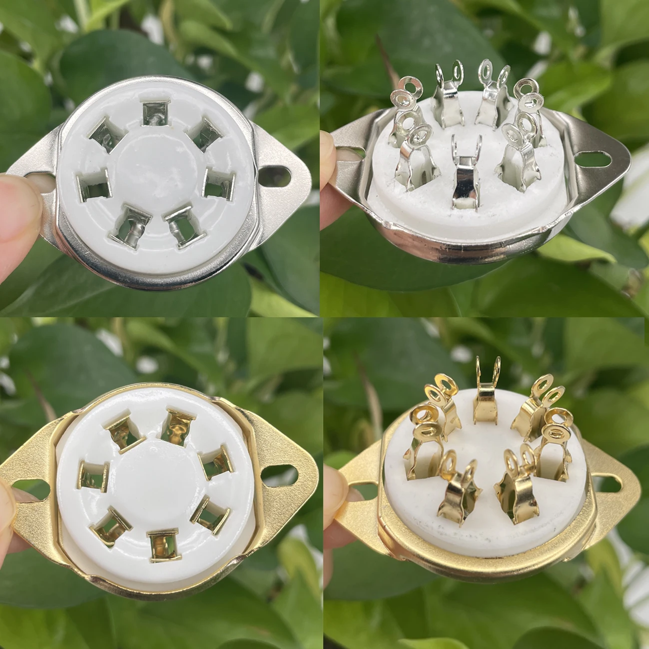 U7B 7PIN Tube Socket Ceramic Valve Base GZC7-2 6A6 FU25 826 832 53 Vintage Audio Amplifier DIY Bottom Top Mount 1PC