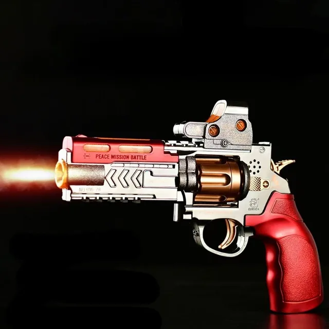 Spray and Light UP Pistol LED Non-firing Sound Effect Toy Gun Spinning Submachine Gun Police Role Play Prop Kids Birthday Gift 6