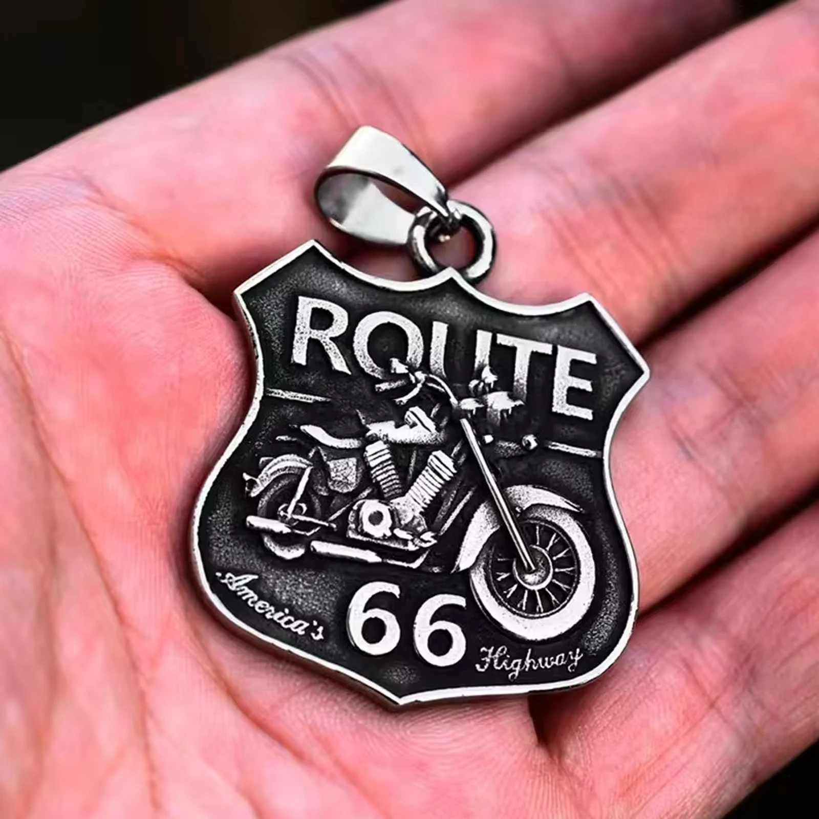 New Arrival Jewelry 316 Stainless Steel jewerely Retro  Pendant Motorcycle Biker Necklace for Men Women