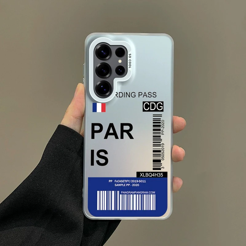 Silver IMD World City Travel Ticket France Phone Case