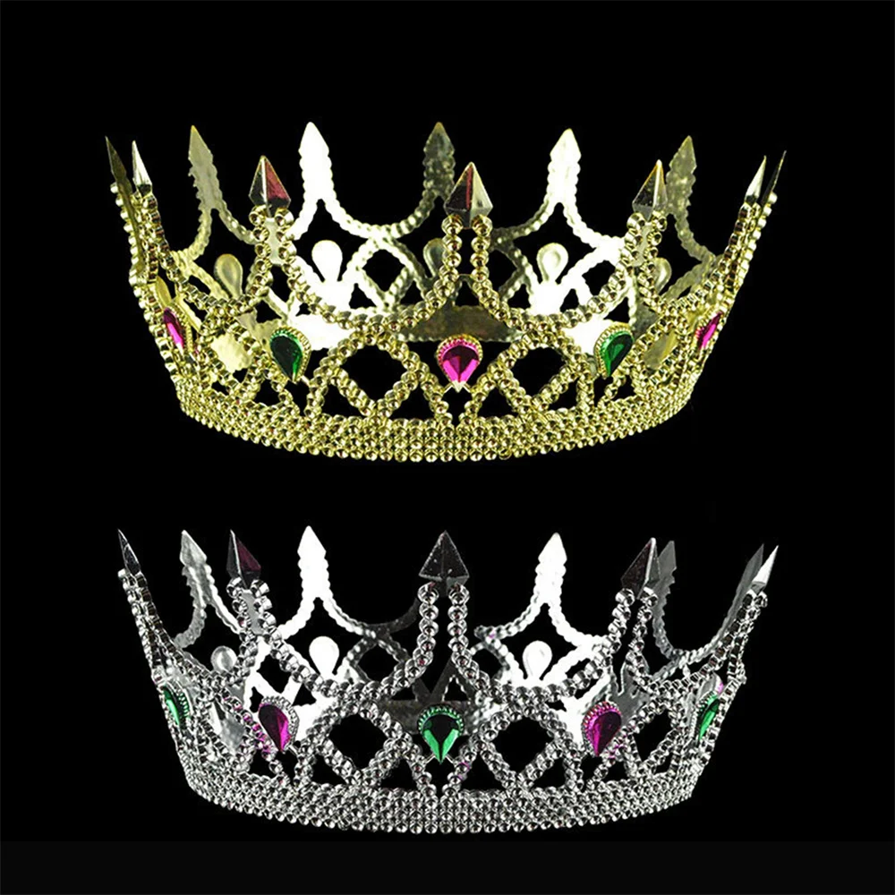 Hot Kid's King Crowns Medieval Royal Party Crowns Tiaras Costume Accessories Birthday Hair Band Princess King Costume Props