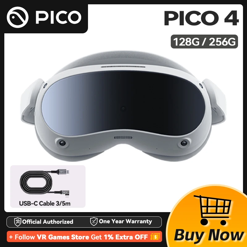 Pico 4 VR Headset Pico4 All-in-One Virtual Reality Headset 3D 8K VR Glasses  For Metaverse & Stream Gaming Original NEW