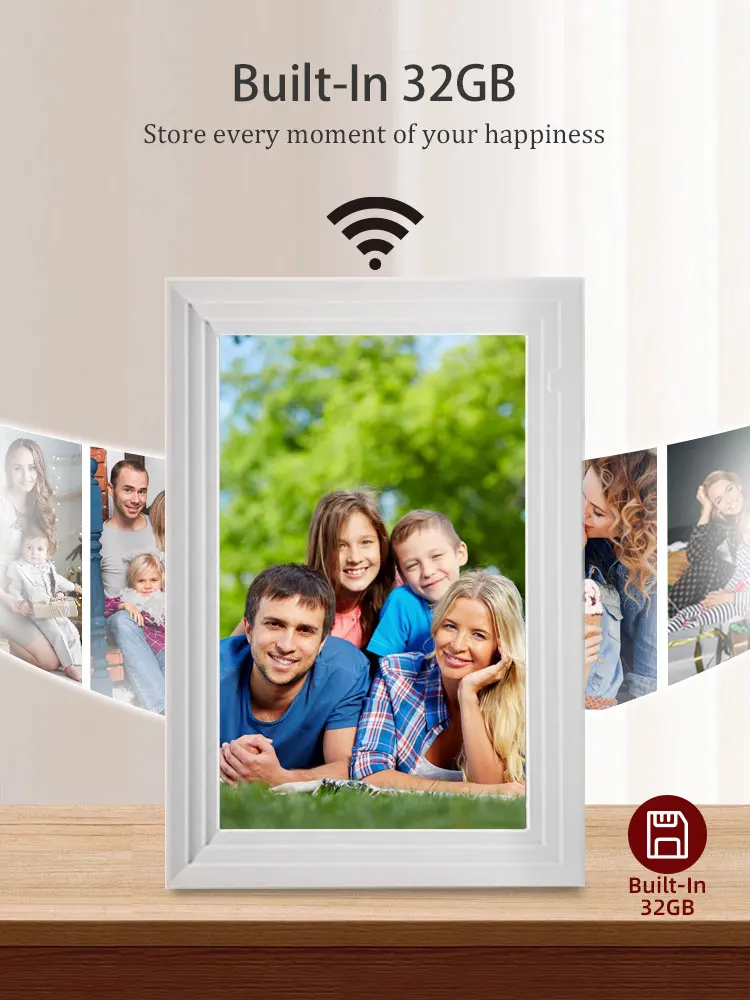 Description Picture 5 of item32GB memory 10.1 Inch Smart WiFi Cloude Digital Photo Frame 1280x800 IPS LCD Touch Screen Built in 32GB Memory Good Gift
