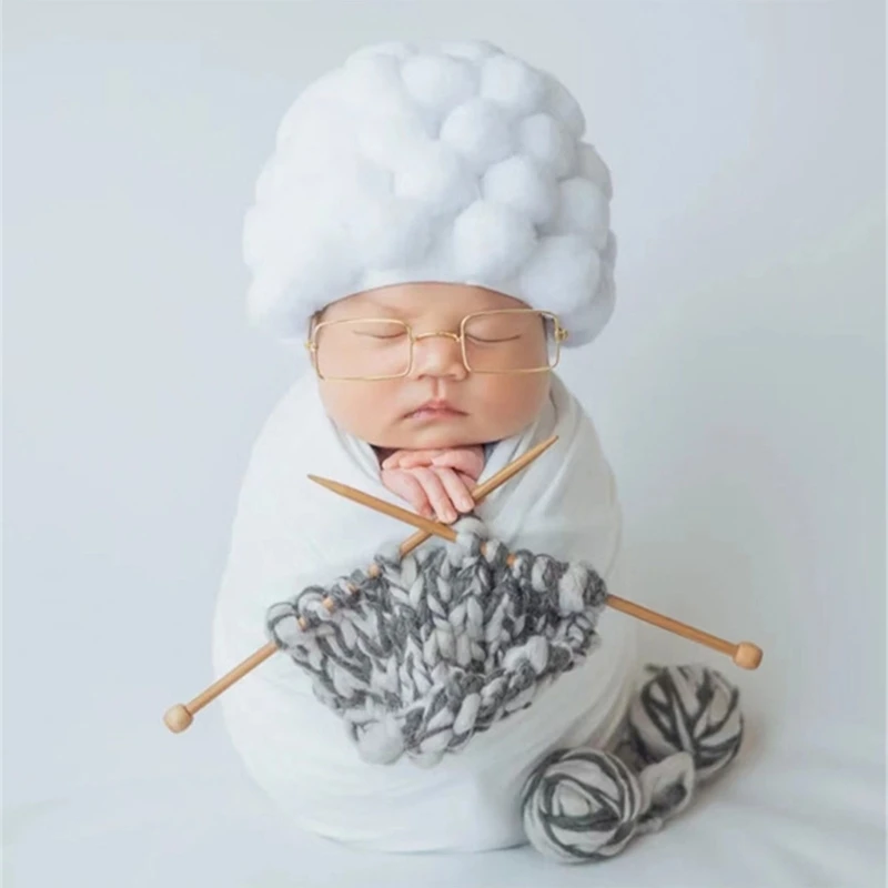 Mini Props Newborn Photography Baby Photo Shooting Accessories Creative Cosplay Grandma