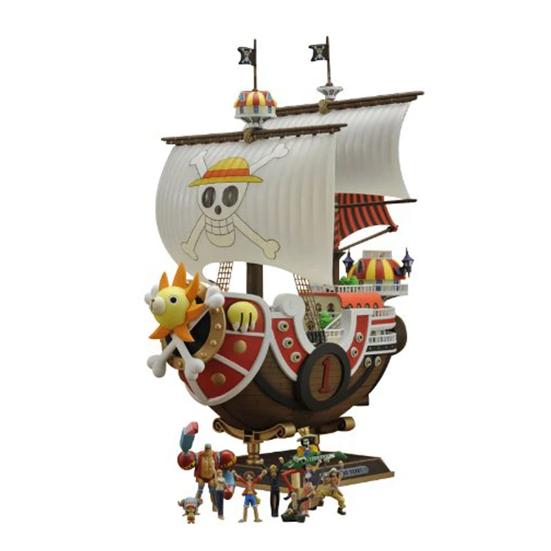 One Piece Figure Luffy THOUSAND SUNNY Going Merry Assembling Boat Model  Pirate Ship Decor Collectible Gifts for Children Boy - AliExpress