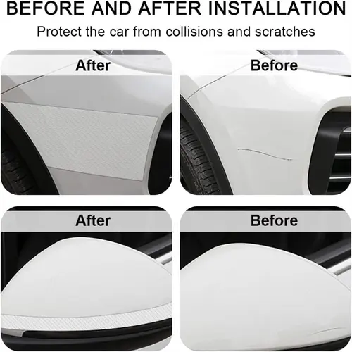 High quality K5D Transparent carbon fiber Car Door Protector Stickers Anti Scratch Tape Auto Trunk Sill Scuff Protector Film - Image 5