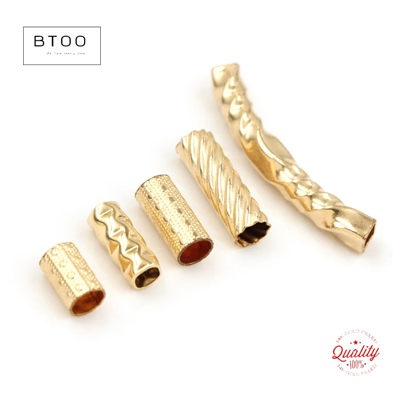Gebogenes Rohr 14 Karat Gold gefüllte glatte Kurven rohre, gold gefüllte Kurven rohr perlen, Nudel rohr perlen, Armband rohr perlen