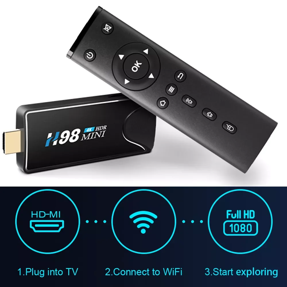 Android Smart Tv 4k Mini Stick  Mini Android Tv Box Hdmi Stick - H98 Mini  Smart Tv - Aliexpress